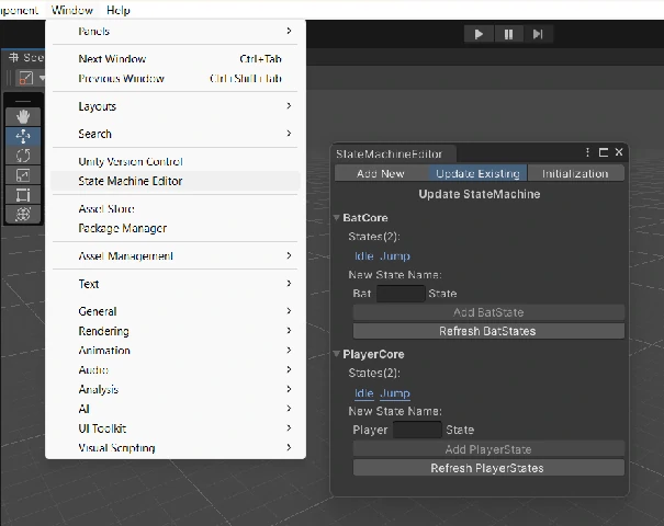 Reusable Finite State Machine with Editor